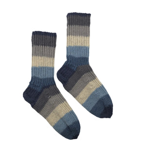 Unisex Handmade - Wool socks, size 39 - Blue (1)