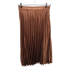 Unisex Part two - Pleated skirt, size 38 - Brown (1)