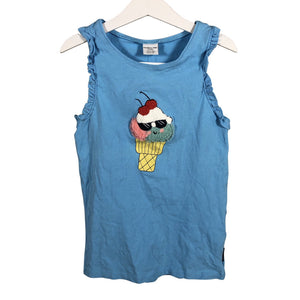 Unisex Polarn O. Pyret - Tricot tank top, size 146 - 152 - Blue (2)