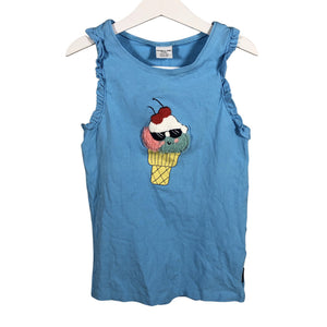 Unisex Polarn O. Pyret - Tricot tank top, size 146 - 152 - Blue (1)