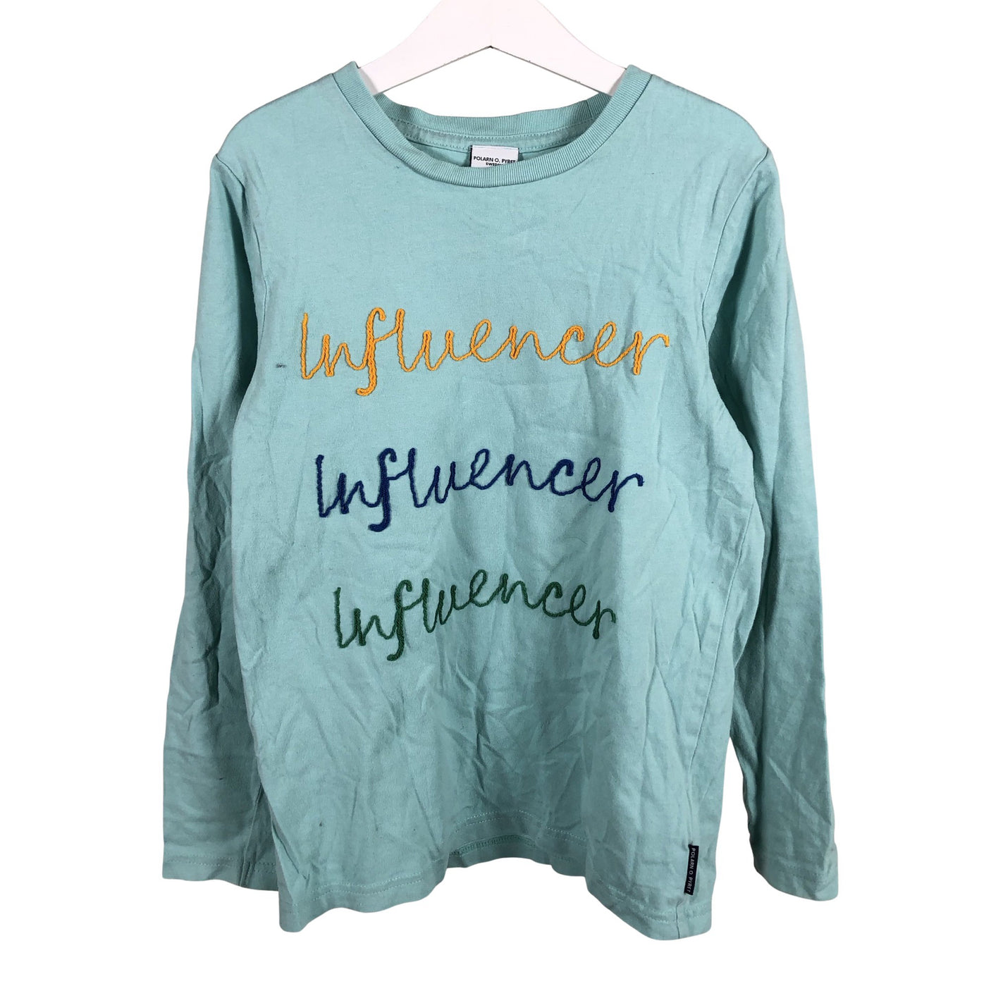 Unisex Polarn O. Pyret - Tricot shirt, size 134 - 140 - Green (1)