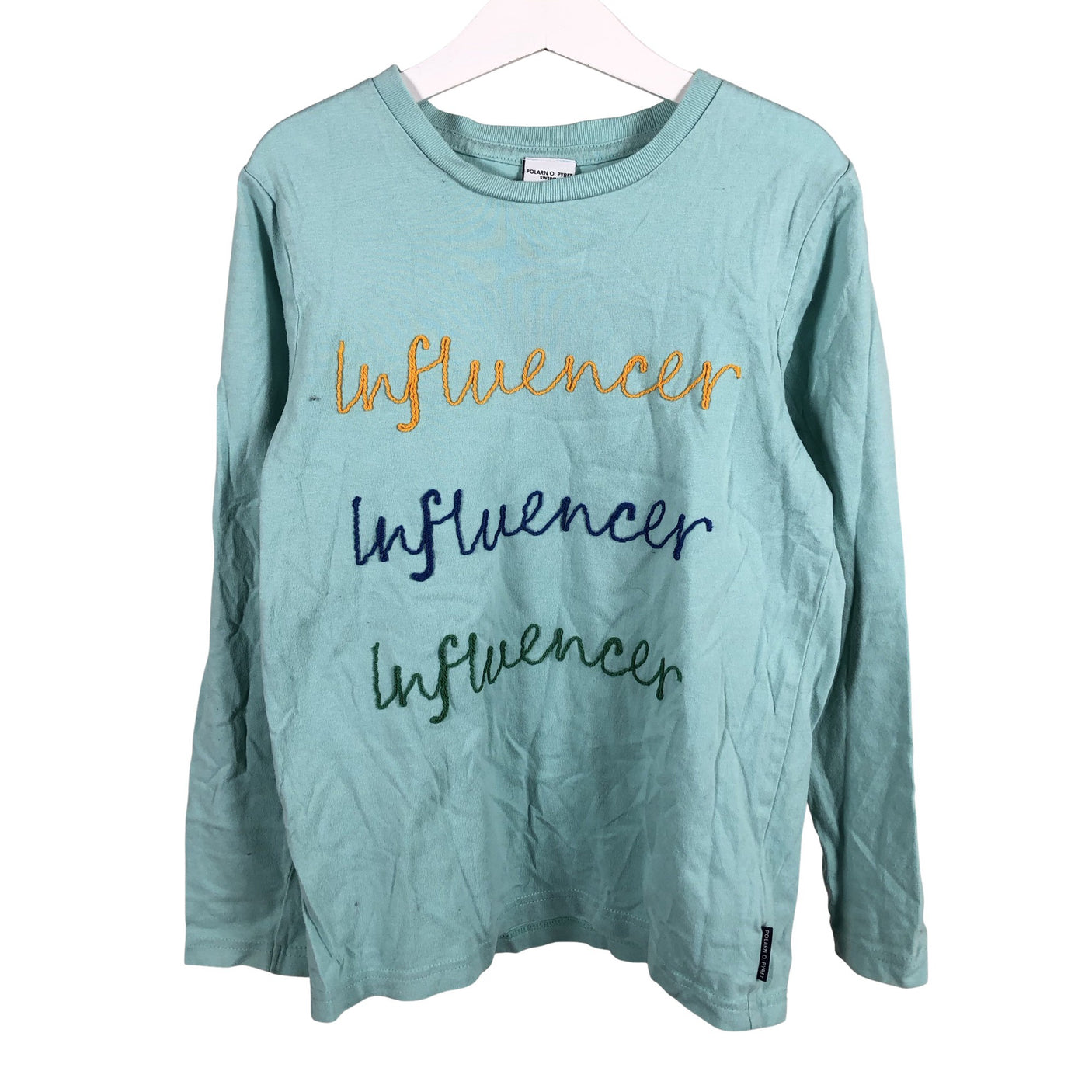 Unisex Polarn O. Pyret - Tricot shirt, size 134 - 140 - Green (2)