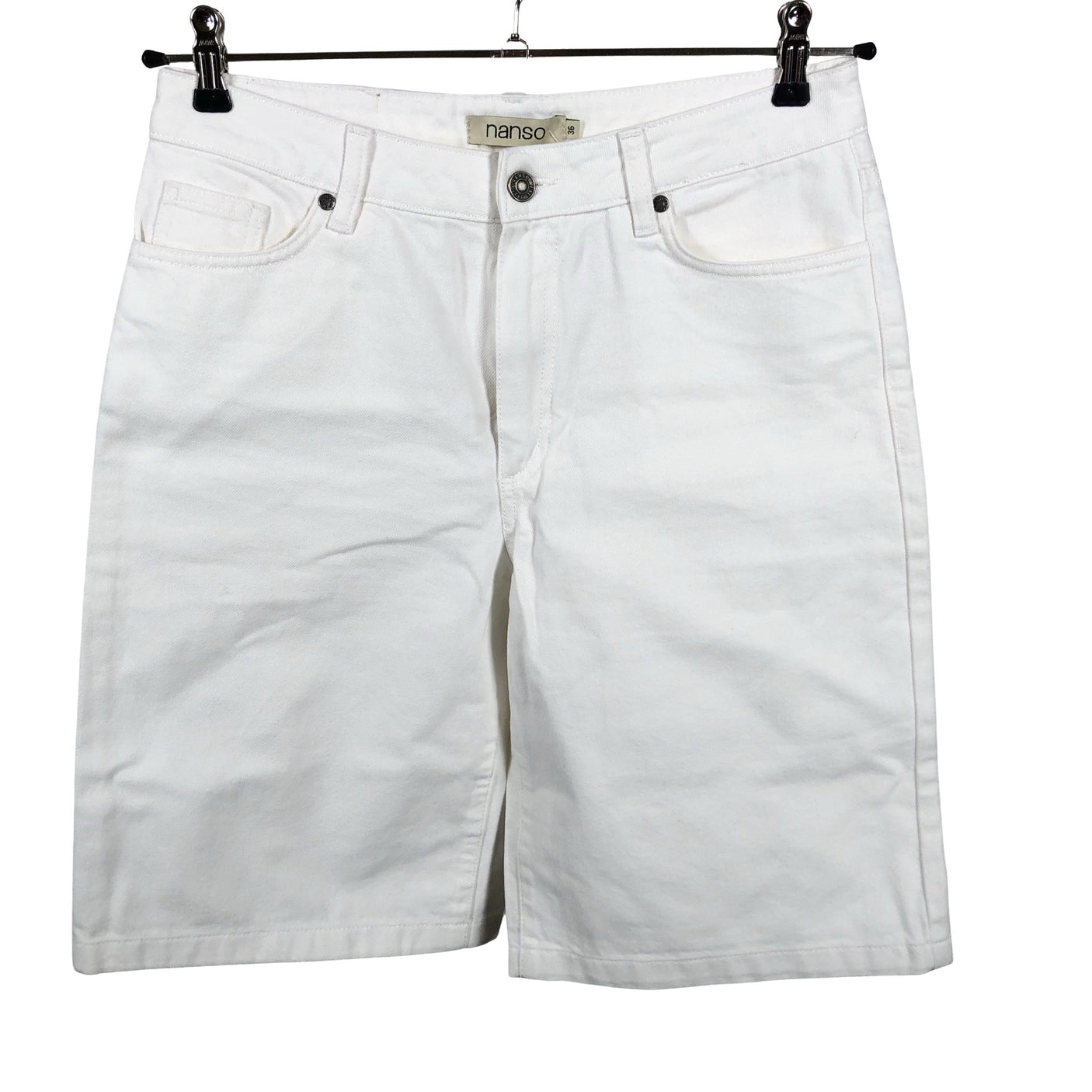Unisex Nanso - Denim shorts, size 36 - White (2)