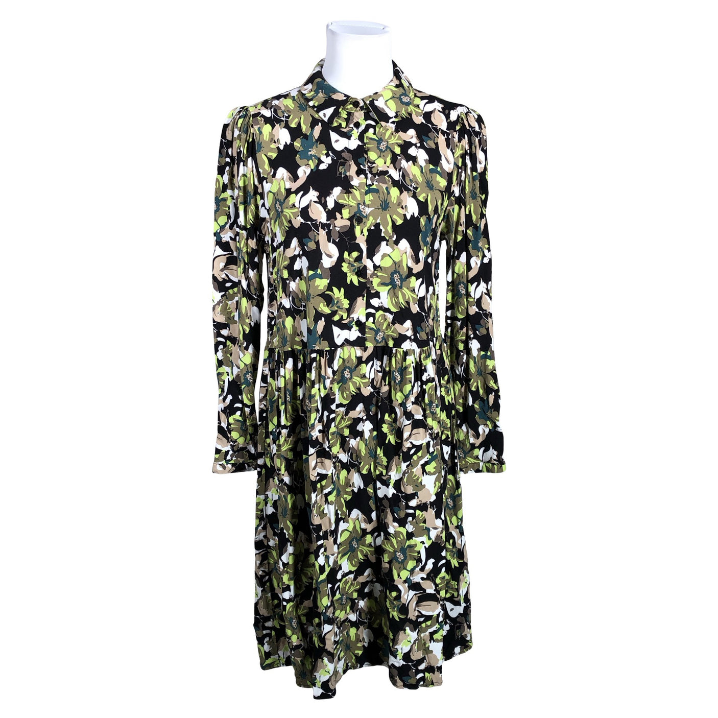 Unisex Free Quent - Schiffon dress, size 36 - Green (1)