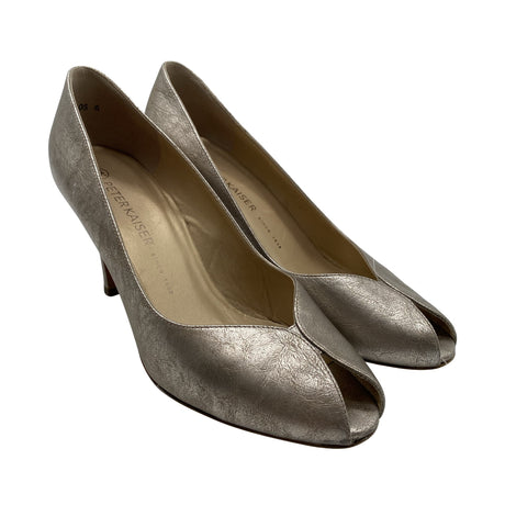 Unisex Peter Kaiser - Open toe high heel shoes, size 39 - Gold (2)