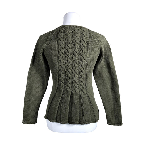 Unisex Handmade - Cardigan, size 32 - Green (2)