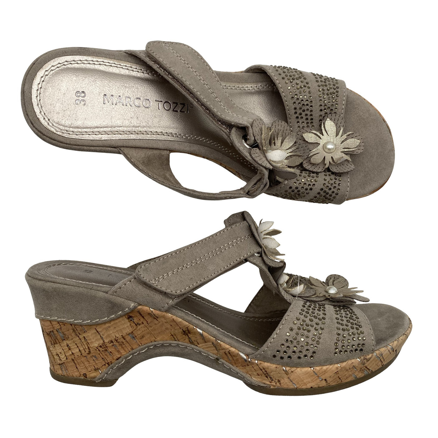 Unisex Marco Tozzi - Heeled sandals, size 38 - Gray (1)