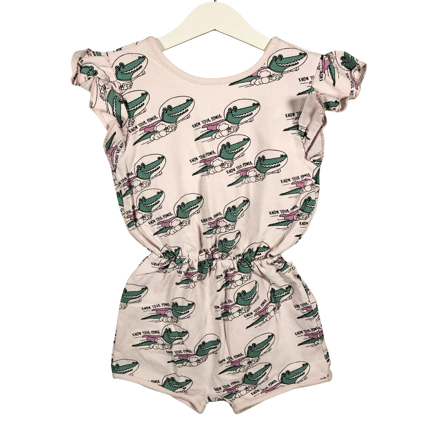 Unisex Mainio - Short overalls, size 122 - 128 - Light pink (1)