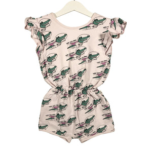 Unisex Mainio - Short overalls, size 122 - 128 - Light pink (1)