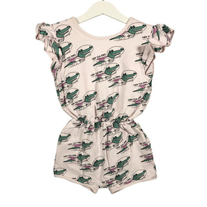 Unisex Mainio - Short overalls, size 122 - 128 - Light pink (2)