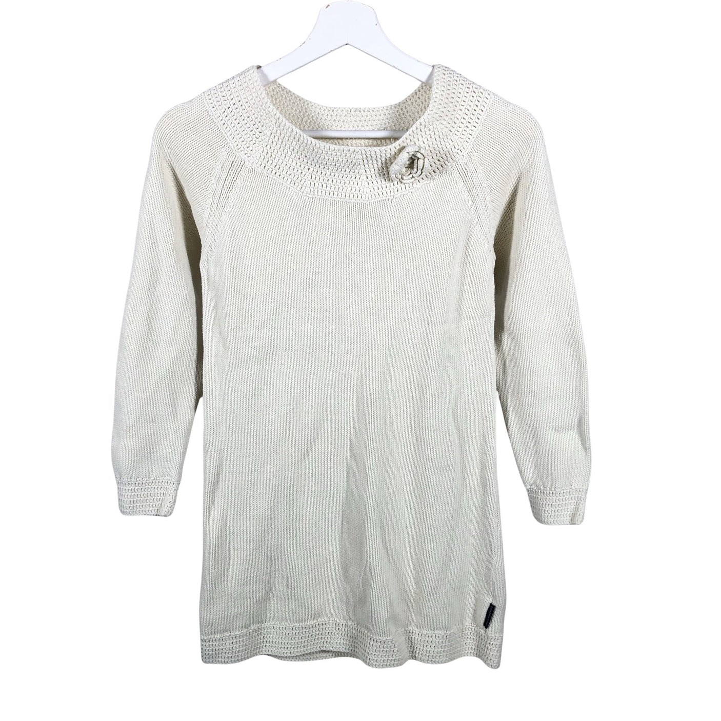 Unisex Polarn O. Pyret - Knit dress, size 146 - 152 - Natural white (1)
