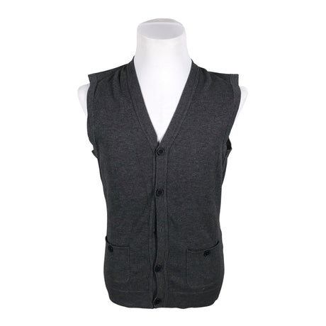 Unisex Bläck - Knit vest, size L - Gray ()