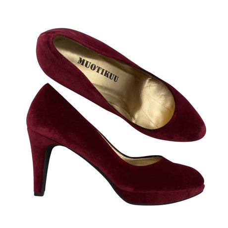 Unisex Muotikuu - Evening high heels, size 38 - Wine red ()