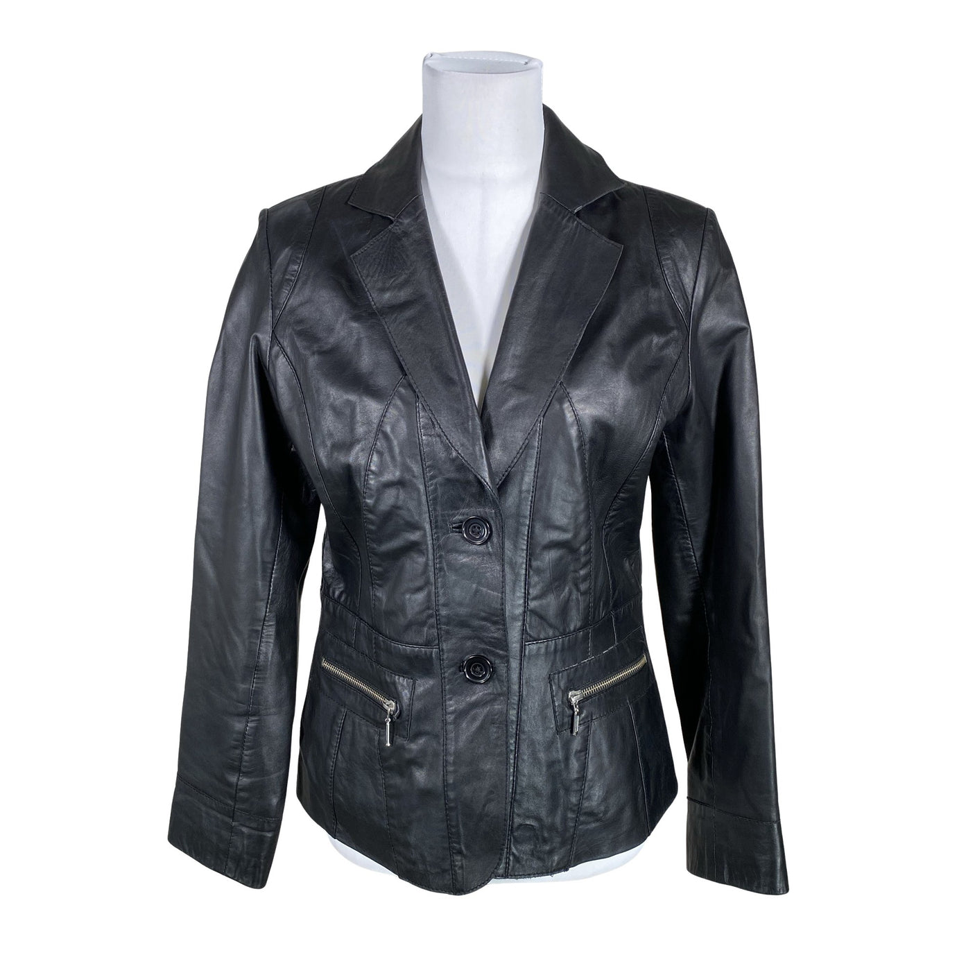 Unisex Migant - Leather jacket, size 38 - Black (1)