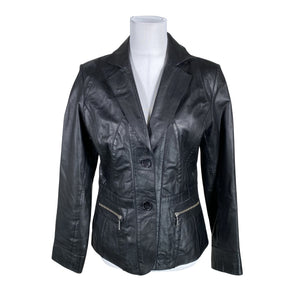 Unisex Migant - Leather jacket, size 38 - Black (1)