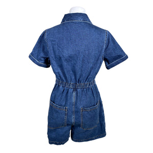 Unisex Lucy & Yak - Short overalls, size 38 - Blue (2)