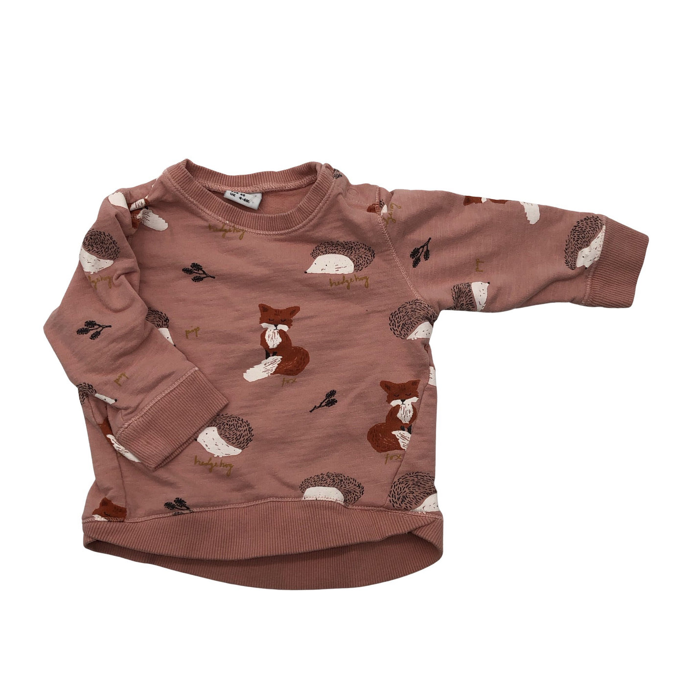 Unisex Lindex - Sweatshirt, size 62 - 68 - Light pink (1)