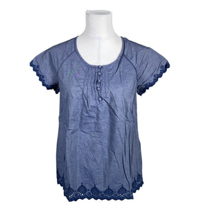 Unisex Tommy Hilfiger - Short-sleeved blouse, size 38 - Blue (1)