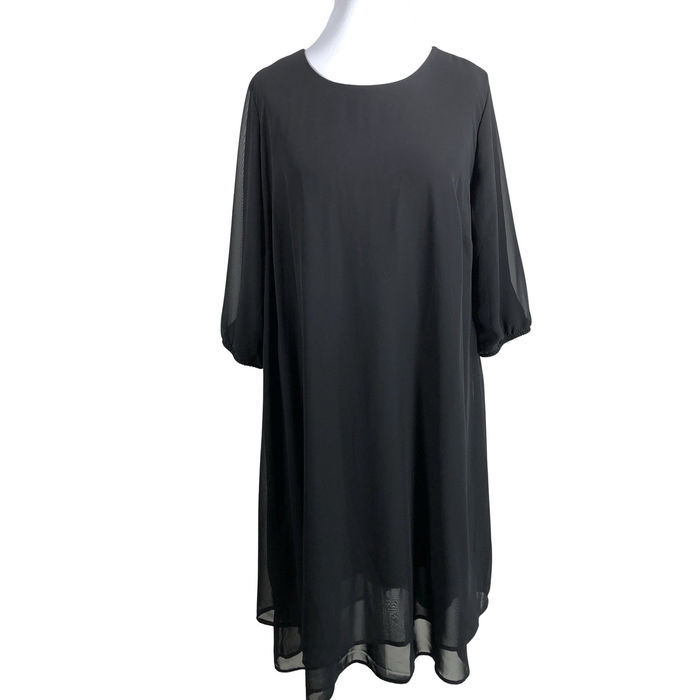 Unisex Sheego - Schiffon dress, size 48 - Black (1)