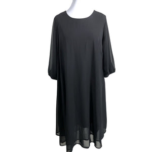 Unisex Sheego - Schiffon dress, size 48 - Black (1)