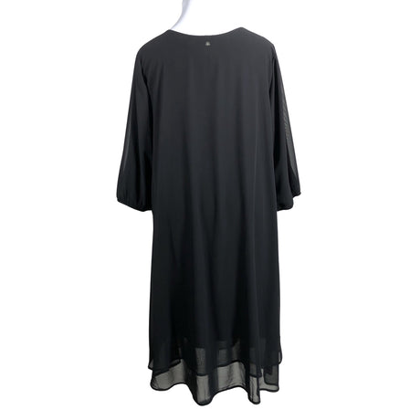 Unisex Sheego - Schiffon dress, size 48 - Black (2)