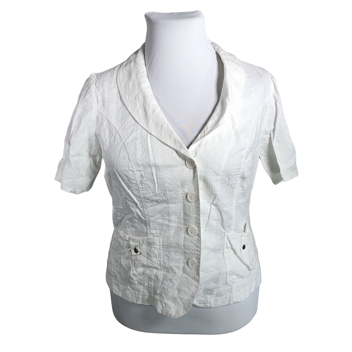 Unisex Voglia - Short-sleeved blouse, size 42 - White (1)