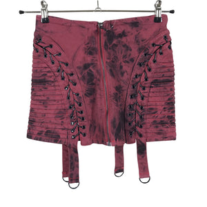 Unisex Darker Wavs - Denim skirt, size 34 - Red (2)