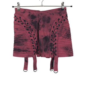 Unisex Darker Wavs - Denim skirt, size 34 - Red (1)