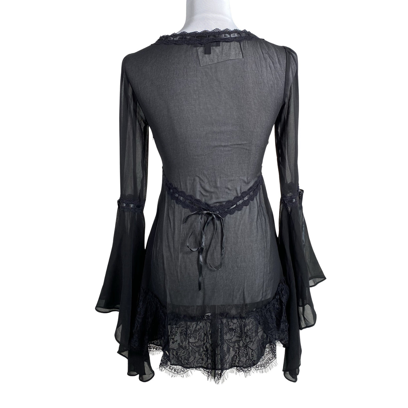 Unisex Widow - Schiffon tunic, size 32 - Black (2)