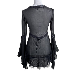 Unisex Widow - Schiffon tunic, size 32 - Black (2)