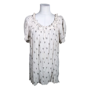 Unisex Saint Tropez - Short-sleeved blouse, size 40 - White (1)