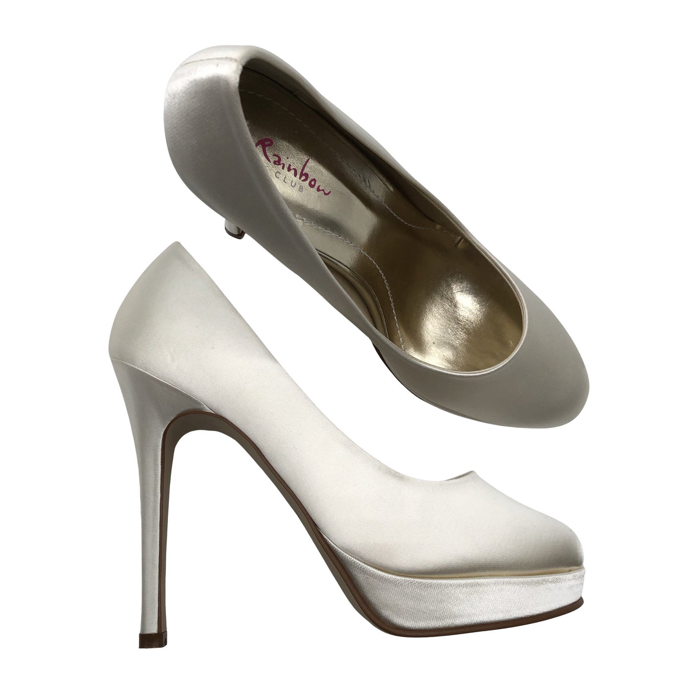 Unisex Rainbow Club - Evening high heels, size 36 - Natural white (1)