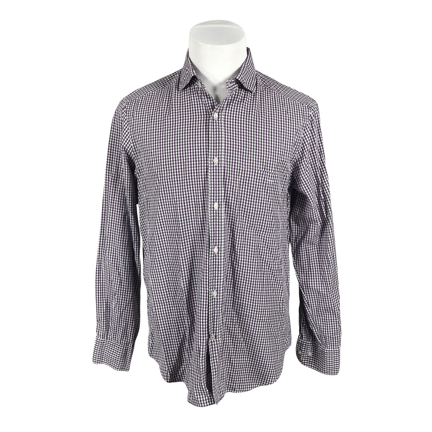 Unisex Massimo Dutti - Collared shirt, size L - Violet (1)