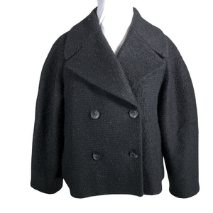 Unisex Rue de Femme - Wool coat, size 42 - Black (1)