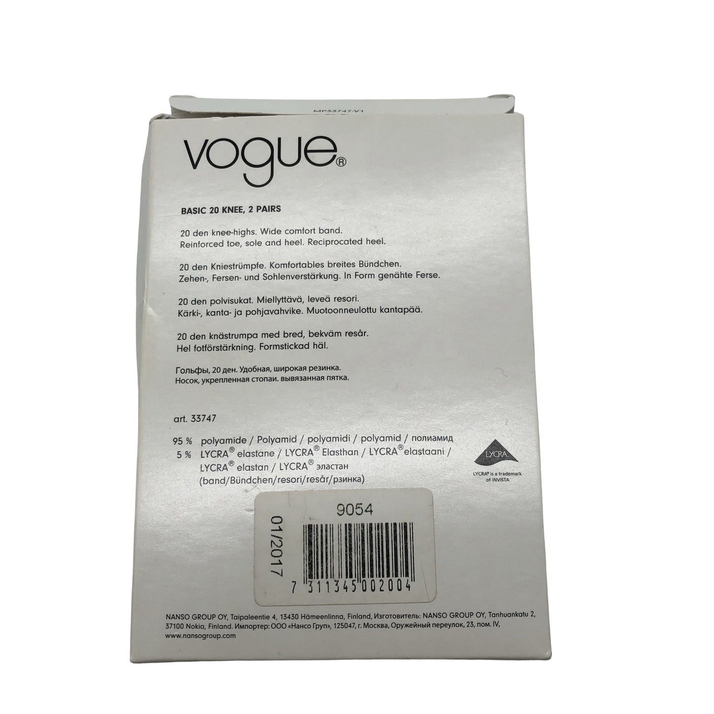 Unisex Vogue - Socks, size 39 - Beige (2)