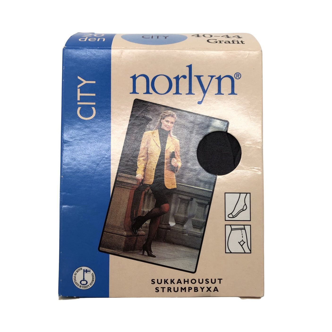 Unisex Norlyn - Stockings, thin, size 42 - Gray (1)