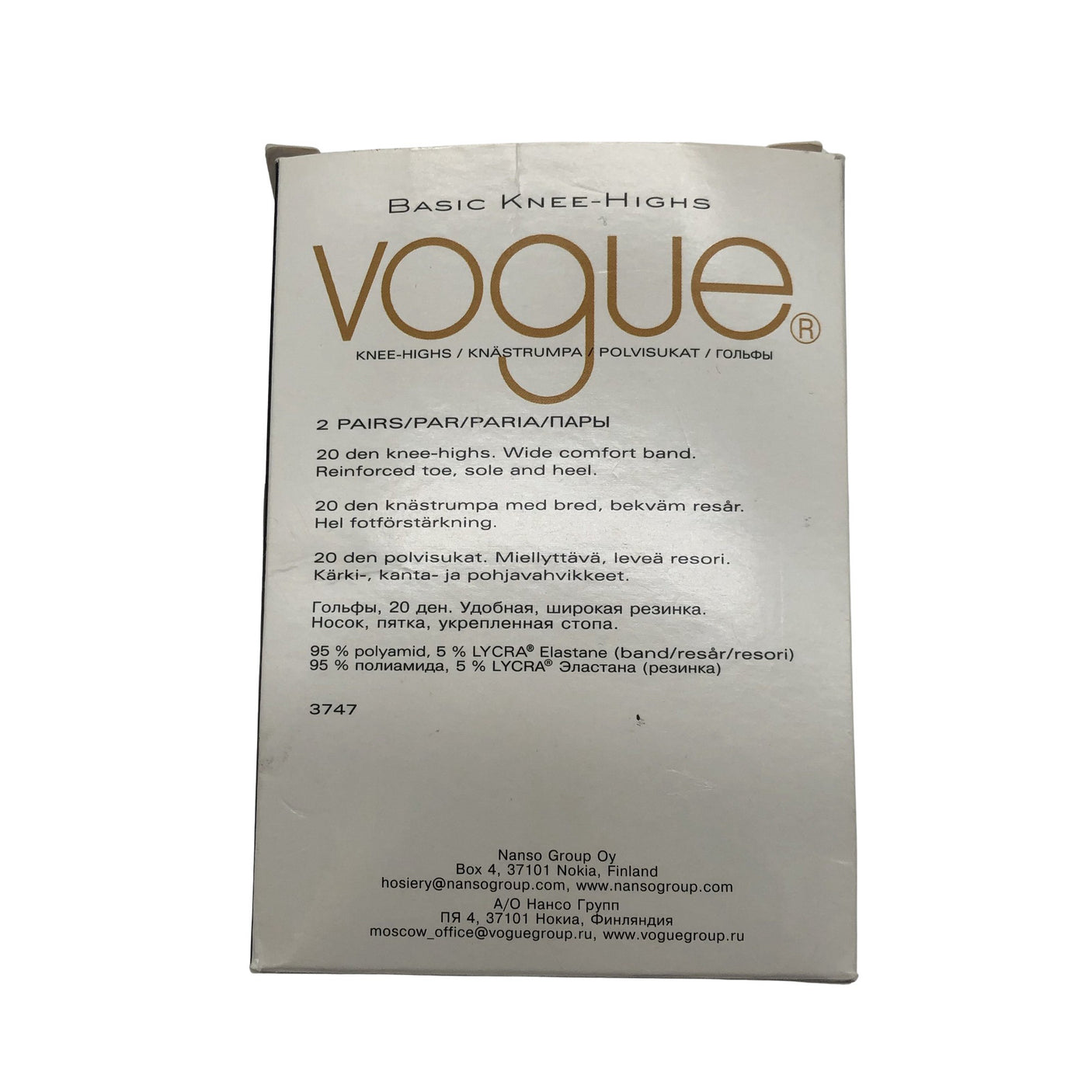 Unisex Vogue - Socks, size 38 - Beige (2)