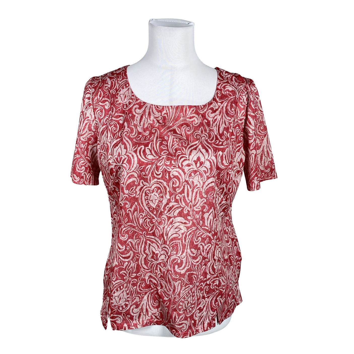 Unisex Finn Karelia - Short-sleeved blouse, size 40 - Light pink (1)