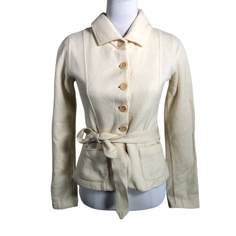 Unisex Boomerang - Cardigan, size 34 - Natural white ()