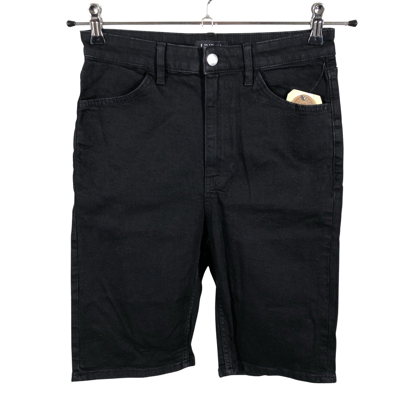 Unisex Lindex - Denim shorts, size 38 - Black (2)