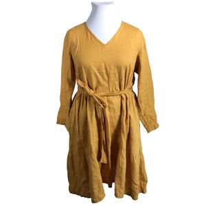 Unisex Linengirls - Dress, size 44 - Yellow (1)