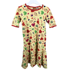 Unisex me&i - Tricot dress, size 122 - 128 - Yellow (1)
