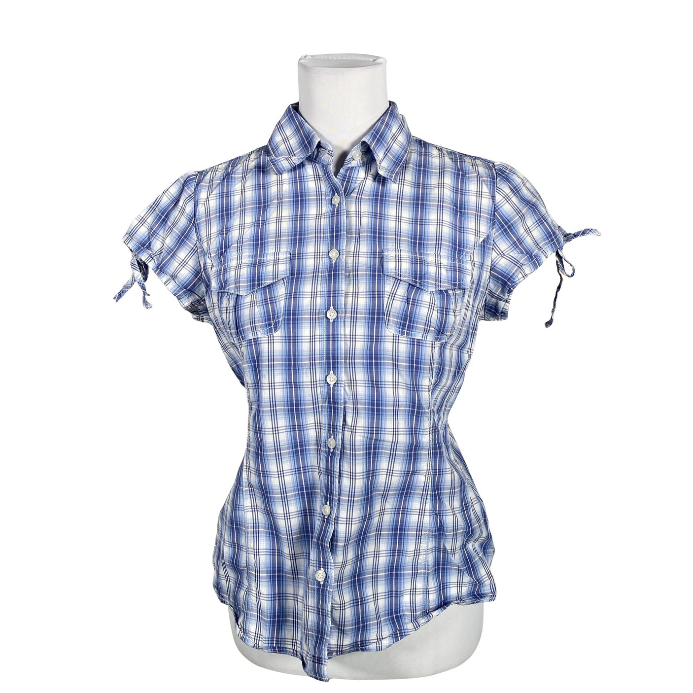 Unisex Tommy Hilfiger - Short-sleeved blouse, size 38 - Blue (1)