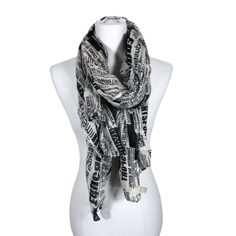 Unisex Cream - Scarf, size Midi - White ()