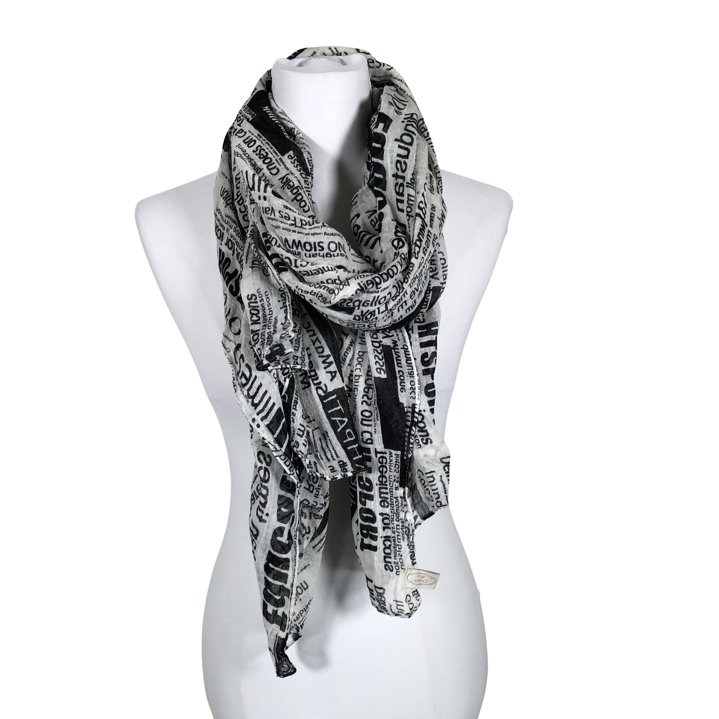 Unisex Cream - Scarf, size Midi - White (2)