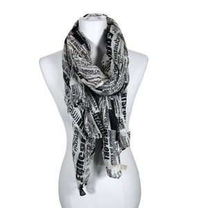Unisex Cream - Scarf, size Midi - White (2)