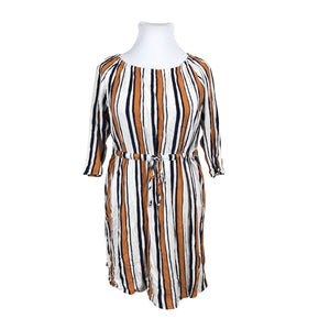 Unisex Zizzi - Schiffon dress, size 46 - White (1)