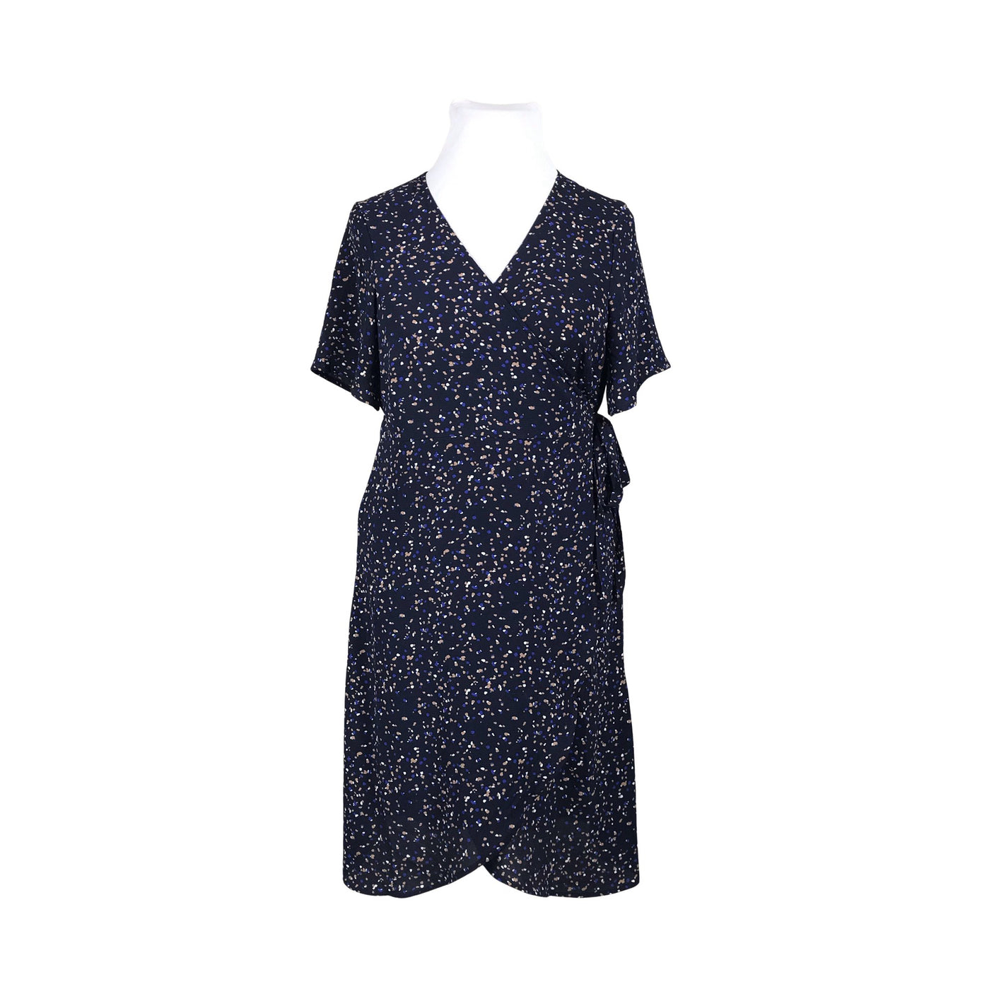 Unisex Zizzi - Schiffon dress, size 44 - Blue (1)