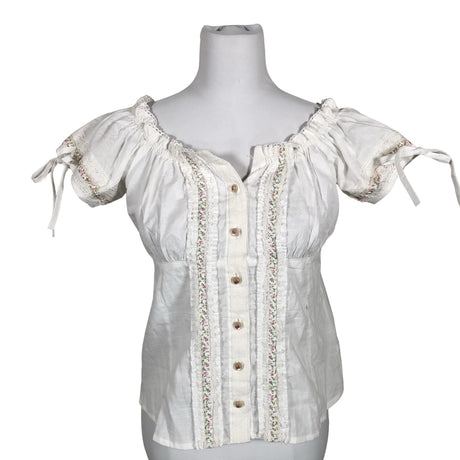 Unisex Stockerpoint - Short-sleeved blouse, size 40 - White (2)