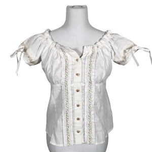 Unisex Stockerpoint - Short-sleeved blouse, size 40 - White (1)